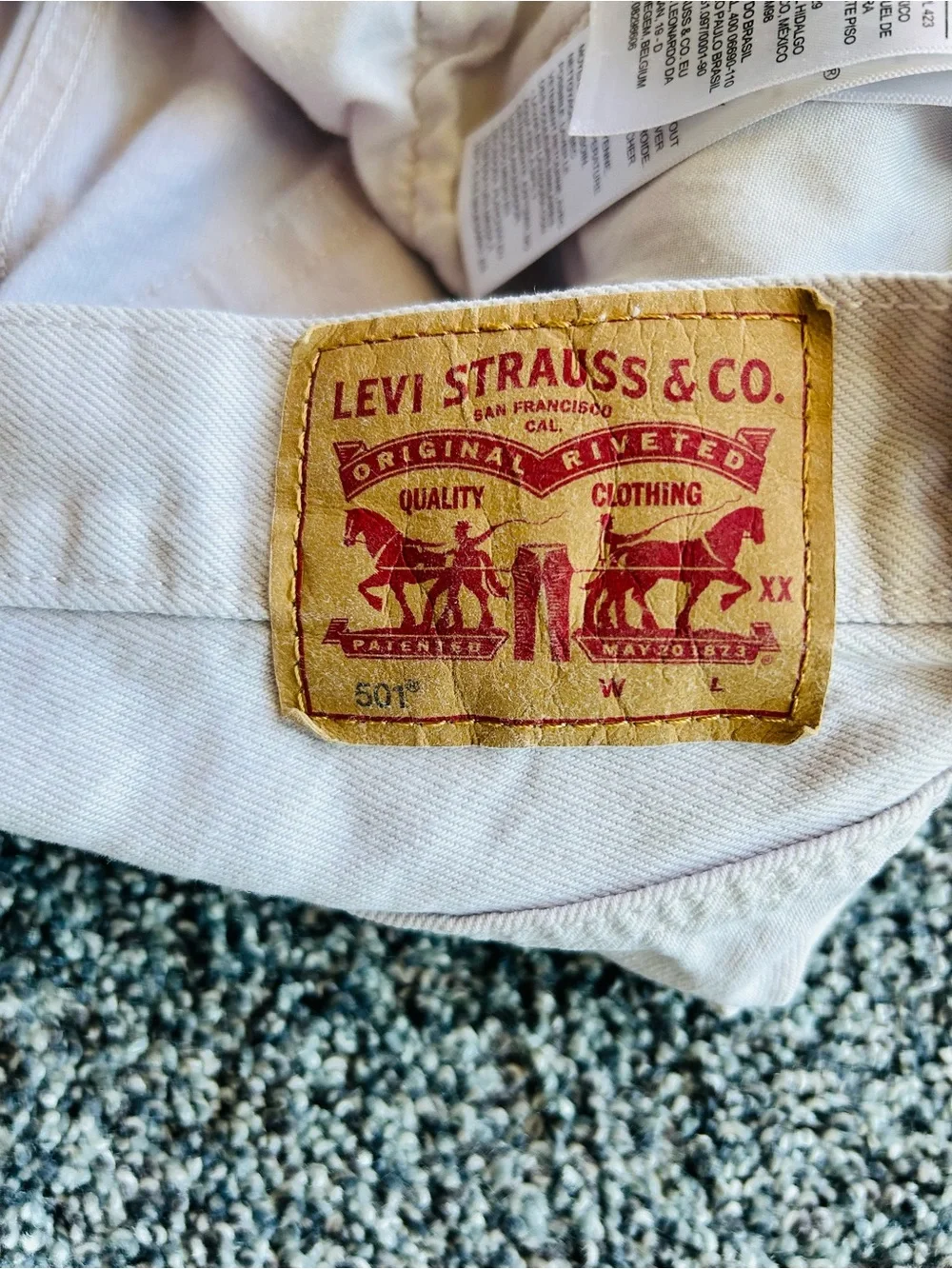 Levi's Light Lavender Button-Fly Shorts